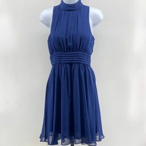 Ya Navy Blue Womens Dress Sz Small Fully Lined